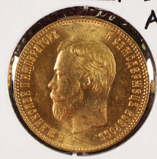 1904 Gold Russia 10 Roubles, Nicholas II