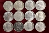 12  1964 Kennedy (90%) Silver Half Dollars