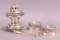 Sterling Silver Candle Holders, Incense Burner & Tongs, 208 Grams