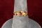 18K Gold Ladies Ring w/ Rubies, Sz, 7.5, 3.5 Grams