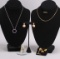 10k Gold Pendant, Earrings & Ring, Pin Backs - 18.4 Grams Total Weight
