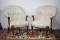 Upholstered Arm Chairs w/ Carved Details