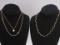 14k Gold Necklaces, 15.2 Grams Total Weight