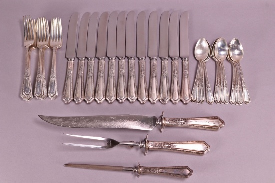 D'Orelans By Towle Sterling Silver Flatware, 1,239.8 Grams
