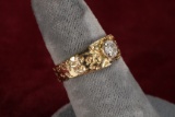 14k Gold Ring w/ Diamond, Sz. 6, 4.5 Grams