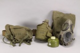 U.S. Army Gas Mask, Canteen, Bag