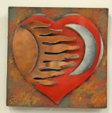 Heart, Sun & Moon Metal Wall Art