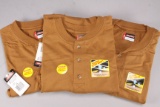 3 Dickies 2X Heavy Weight Button Top T-Shirts
