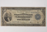 Series 1918 $1 Federal Reserve Note, Bank of Chicago, Large Size Note