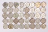 40 Roosevelt Silver Dimes, #2, various dates/mints