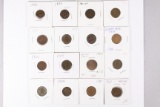 16 Indian Head Pennies, various dates