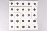 25 Indian Head Pennies, various dates