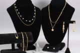 14k Gold Jewelry: Necklaces, Pendants, Earrings, Ring, 17.4 Grams