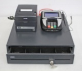 POS Credit Card Processor w/ Cash Drawer, Printer & Thermal Tapes