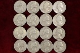 16 Washington Silver Quarters; various dates/mints