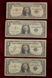 2-1957 $1 Blue Seal Silver Certificates & 2-1957-B Blue Seal Silver Certificates