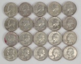 20 - 1964 Washington Silver Quarters