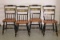 Set of 4 L. Hitchcock Stenciled Wood Dining  Chairs