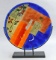 Art Glass Plate on Stand