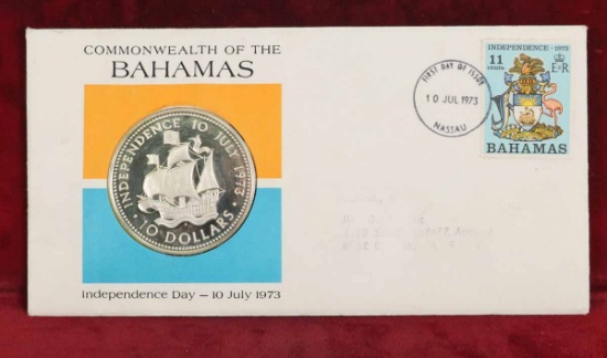 Commonwealth of Bahamas Independence Day Silver Coin - Cover