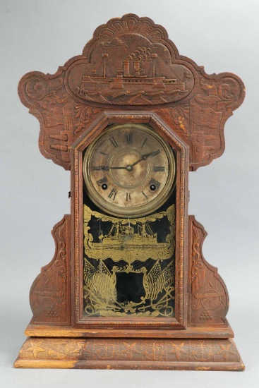 Ingraham "Maine" Spanish American War Shelf Clock - For Repair