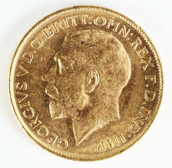 1915 GEORGIVS V D.G. Britt:OMN: REX F. D. IND: IMP Gold Coin