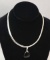 Sterling Silver Necklace w/ Sterling Pendant - Black Stone