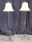 Two Iron Floor Lamps w/ Shades