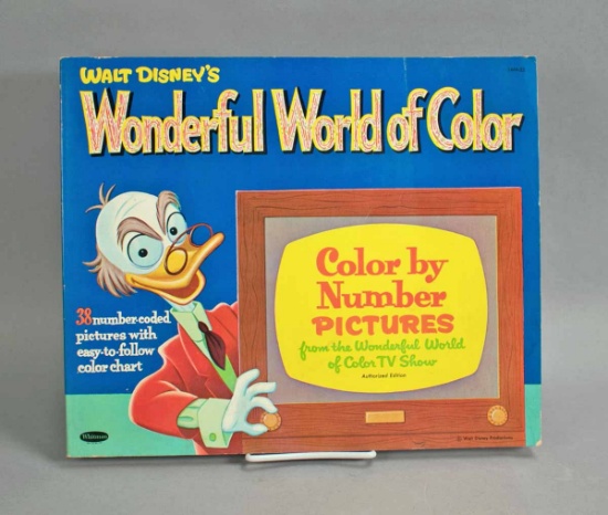 Disney "Wonderful World of Color" Color by Number Book, Ca. 1962