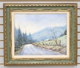 Disney Artist Jack Buckley Original Mountain Rode Landscape Oil Painting