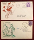 WWII Ephemera:  Hitler & Mussolini Envelopes, Ca. 1941