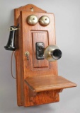 Antique Oak Wall Phone