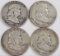 4 Franklin Silver Half Dollars; 2-1948 P/D, 2-1949 P/D