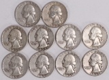 10  1964 Washington Silver Quarters various dates/mints
