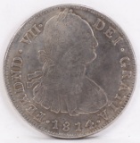 1814 Ferdin VII Dei Gratia 8 Reales Silver Coin