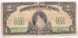 1917 $1 Dominion of Canada Large Size Bank Note