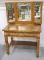 Empire Revival Style Vanity - Dressing Table w/ Mirror