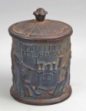 Antique Cast Iron Humidor - Tobacco Jar, Ca. 1800's, Sweden