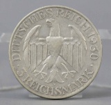 Silver Graf Zeppelin 3 Reichsmark Coin, 1930