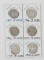 6 - Russia 15 Kopek Silver Coins; 1901,1902,1905,1906,1907,1915