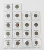 5 V Nickels & 14 Indian Head/Buffalo Nickels; various dates
