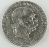 1907 Austria Emperor Franz Josef 5 Corona Silver Coin