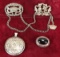 Sterling Silver Sweater - Coat Pins, Brooch, Mayan Pendant