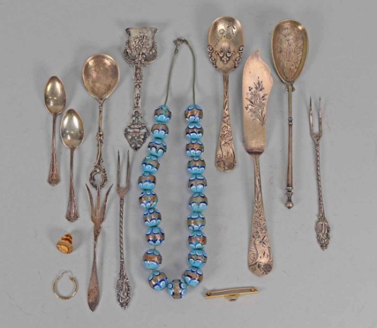 Sterling Silver, European Silver, Scrap Gold, Silver Cloisonné Beads