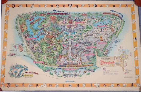 Disneyland Map, Ca. 1958