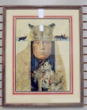 Wolf Indian Print, by Ron Faner