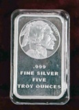 Five Ounces Silver Bullion 