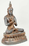 Chinese Qing Gilt Bronze Buddha Statue