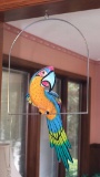 Large Decorative Parrot on Perch