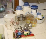 Canisters, Measuring Cups, Grinder & More